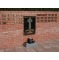 TT Memorial wall plaque at Douglas borough cemetery, black granite, incised-only design, gilded lettering